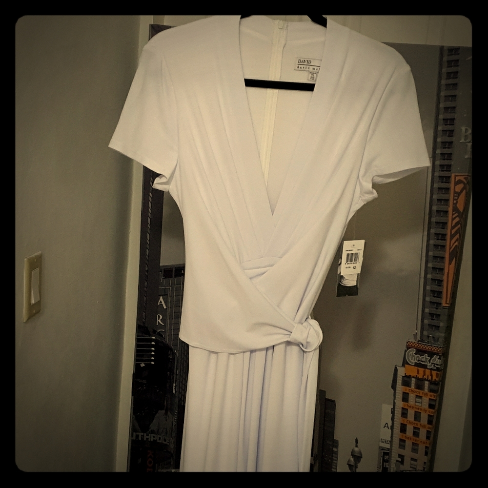 NWT Pure White Wrap Around Gown